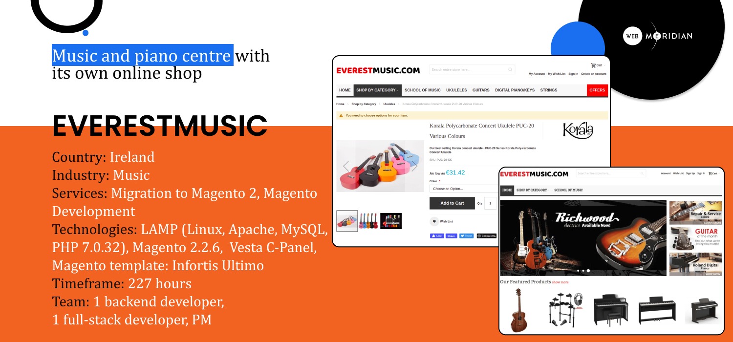 Everestmusic - Magento 2 migration and Development
