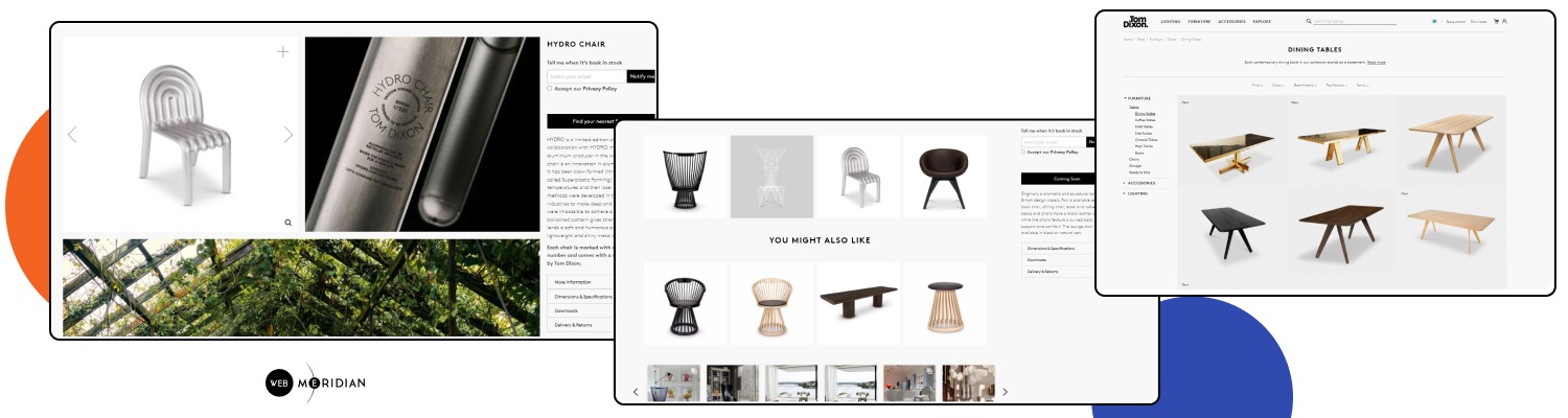 TOM DIXON - The Best Example of Must-Have Features for a Successful Online Furniture Store