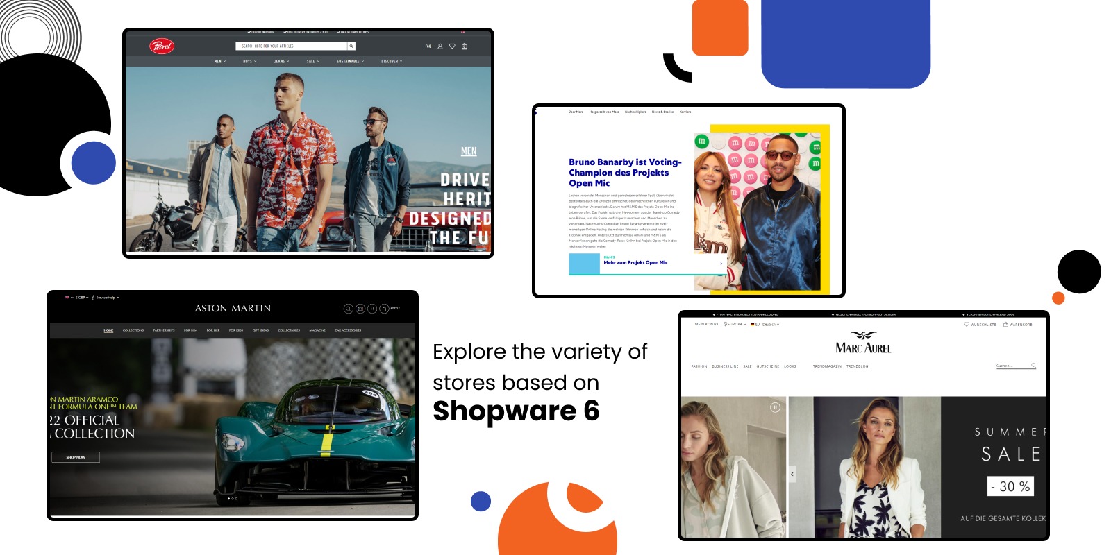 Explore the variety of stores based on Shopware 6